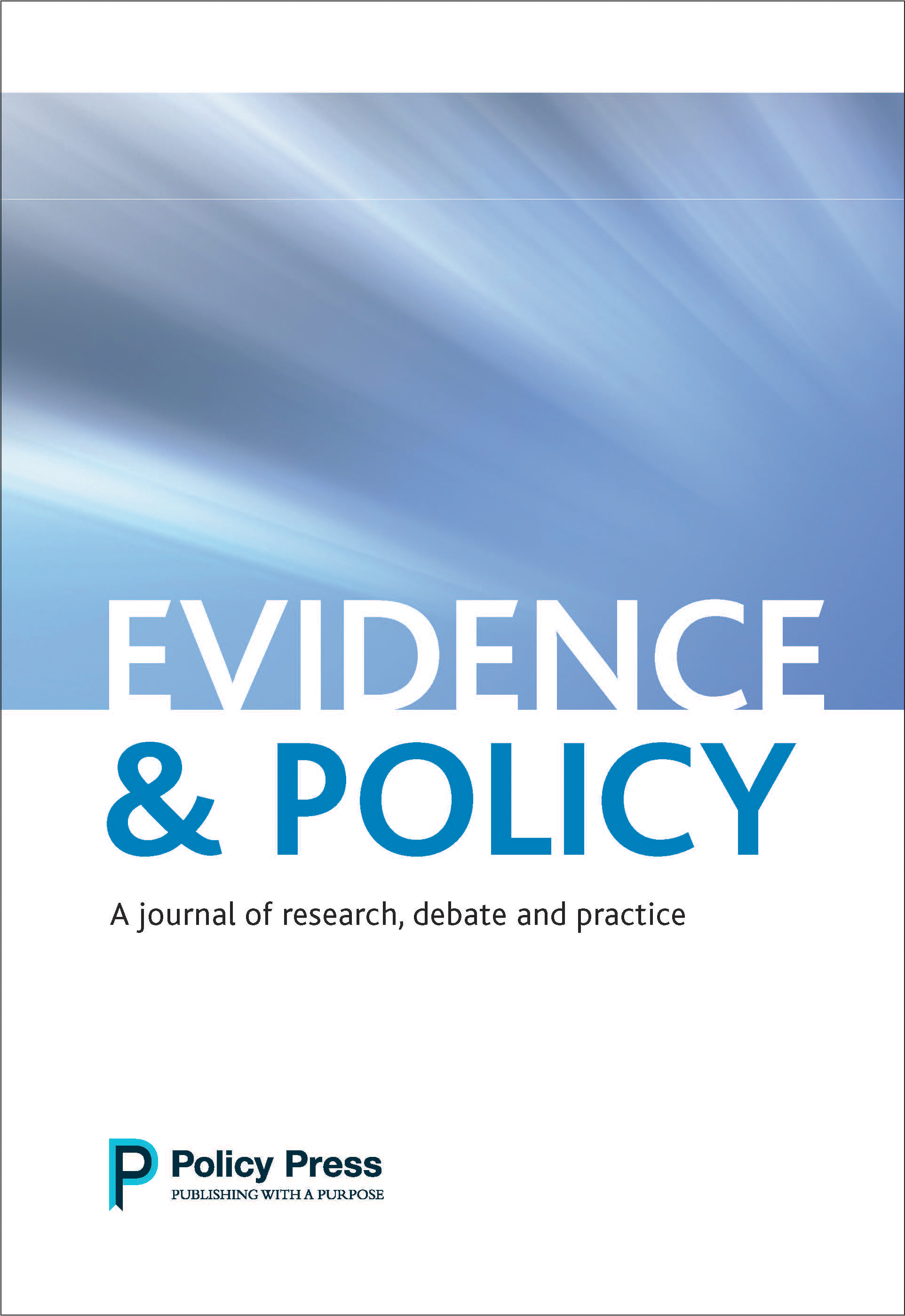Evidence & Policy: Winner of the 2017 Carol Weiss Prize announced