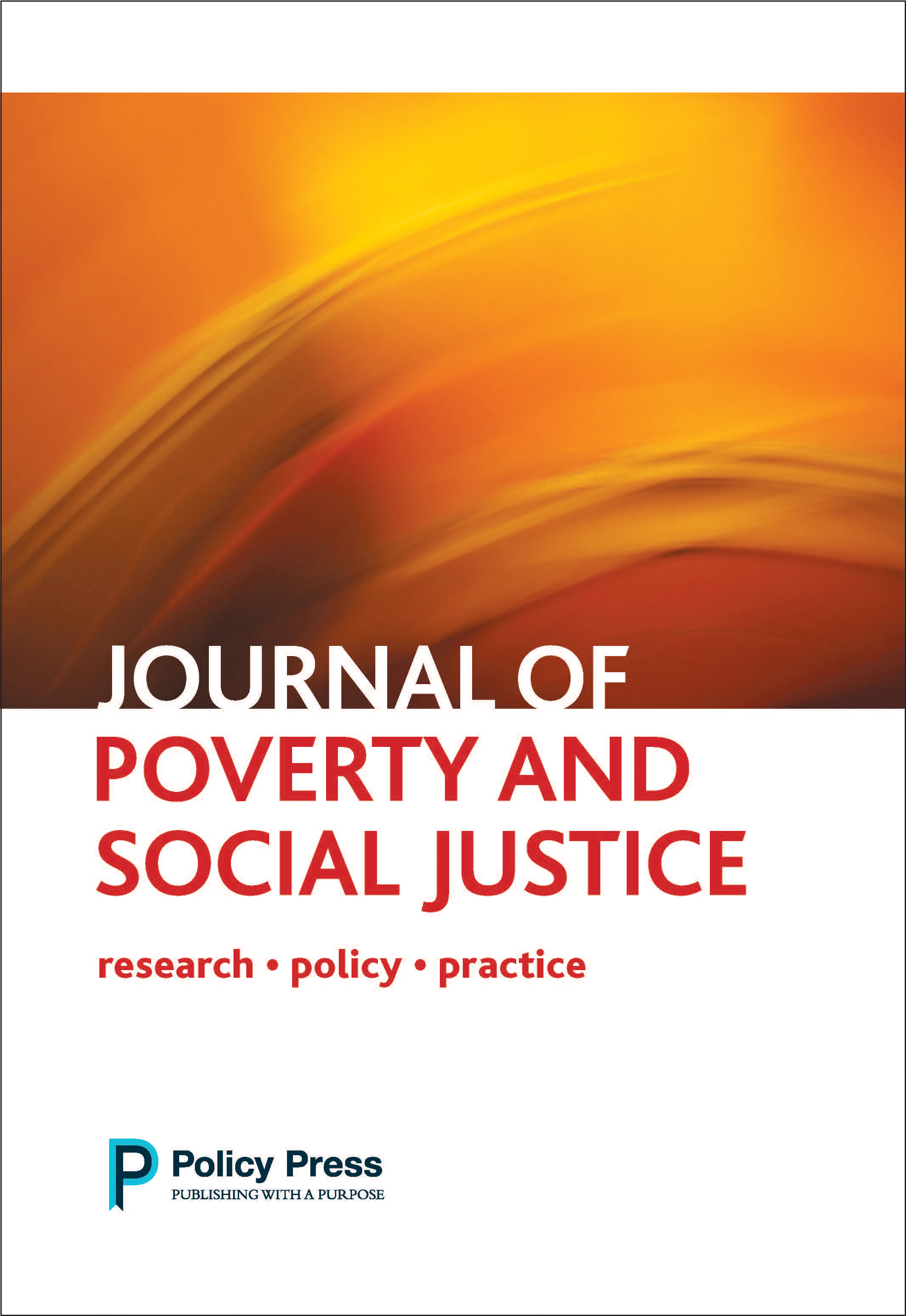 Journal of poverty and social justice cover