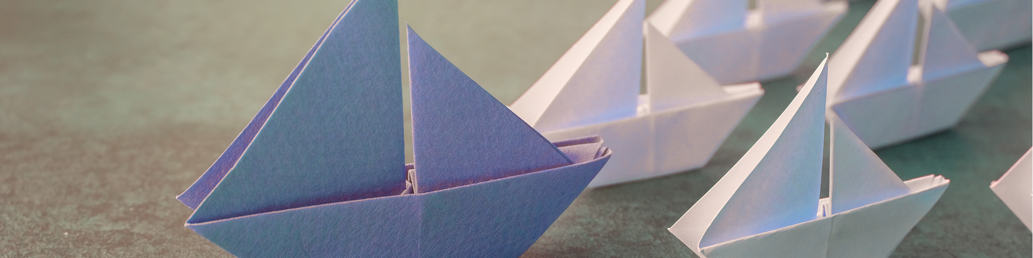 Paper boats banner