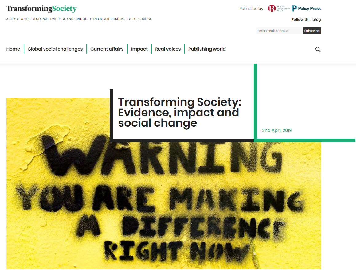 Transforming Society homepage