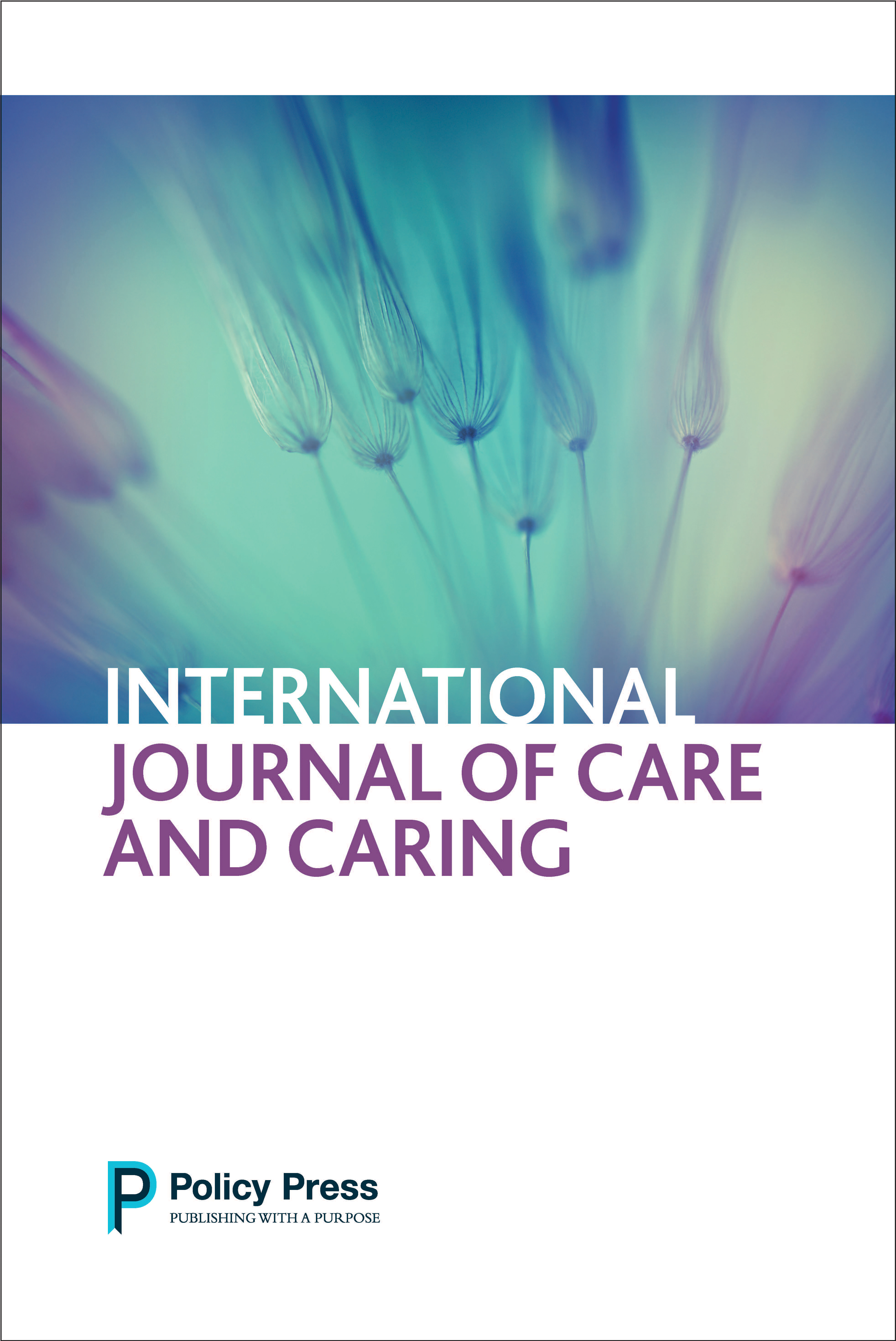 International journal of care and caring cover