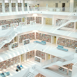 Open white library
